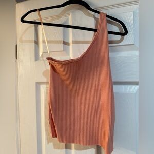 Off shoulder orange top